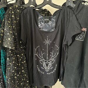 Harry Potter Expecto Patronum Graphic Tee Chiffon Panel 🌻